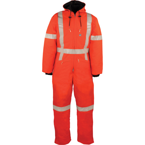 Reflective Insulated Coveralls, X-Large, Orange