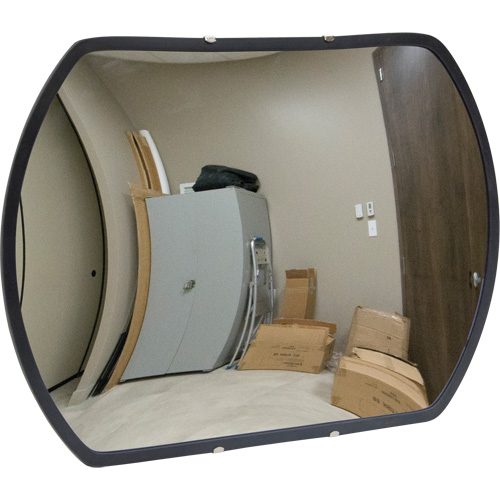 Roundtangular Convex Mirror with Bracket, 18" H x 26" W, Indoor/Outdoor