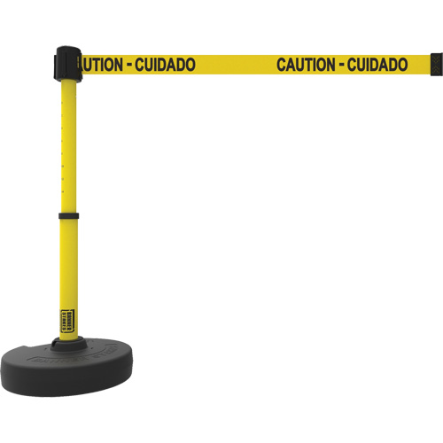 PLUS Barrier Post Set, Plastic, 42" H, Yellow Tape, 15' Tape Length