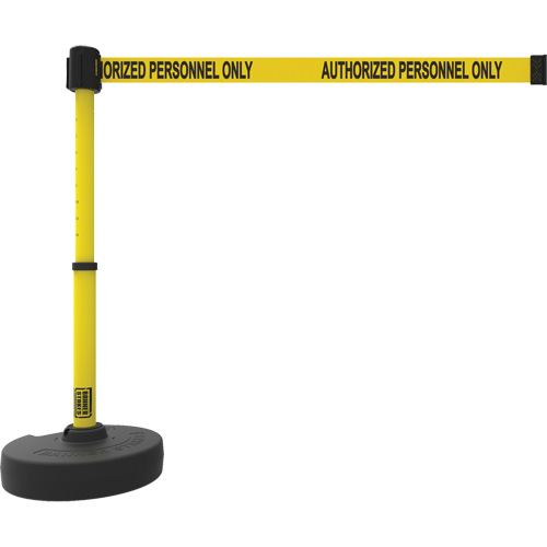 PLUS Barrier Post Set, Plastic, 42" H, Yellow Tape, 15' Tape Length