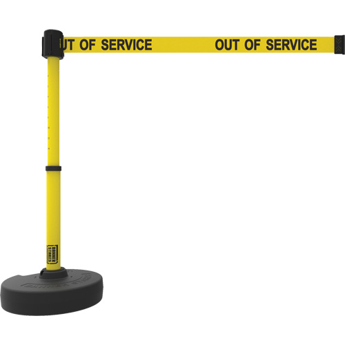 PLUS Barrier Post Set, Plastic, 42" H, Yellow Tape, 15' Tape Length