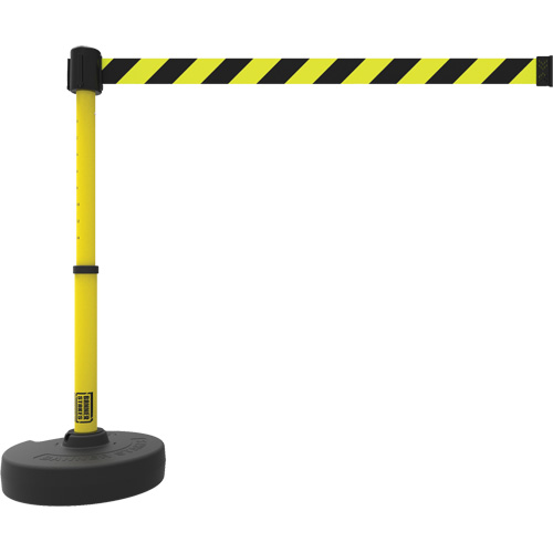 PLUS Barrier Post Set, Plastic, 42" H, Yellow Tape, 15' Tape Length