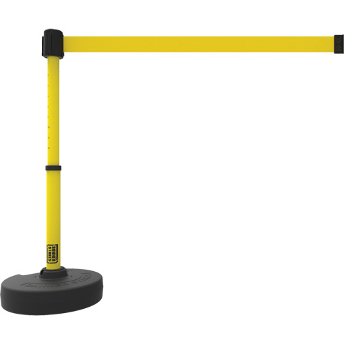 PLUS Barrier Post Set, Plastic, 42" H, Yellow Tape, 15' Tape Length