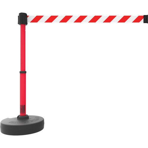 PLUS Barrier Post Set, Plastic, 42" H, Red Tape, 15' Tape Length