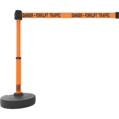 PLUS Barrier Post Set, Plastic, 42" H, Orange Tape, 15' Tape Length