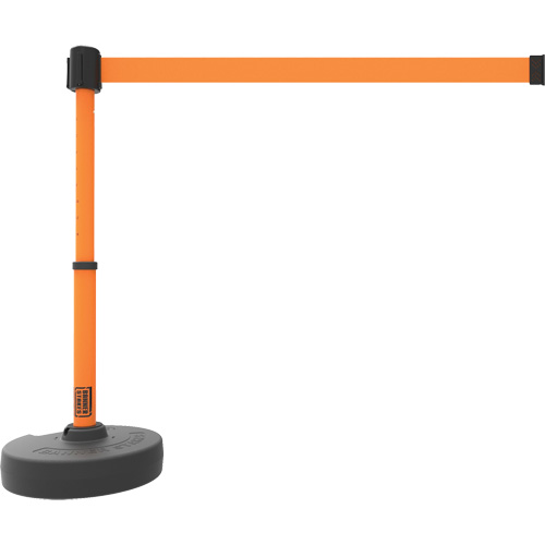 PLUS Barrier Post Set, Plastic, 42" H, Orange Tape, 15' Tape Length