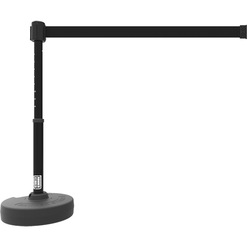 PLUS Barrier Post Set, Plastic, 42" H, Black Tape, 15' Tape Length