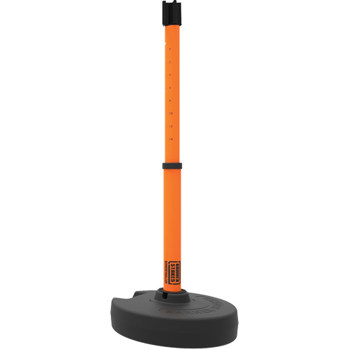 PLUS Barrier Post Set Receiver, 42" High, Orange
