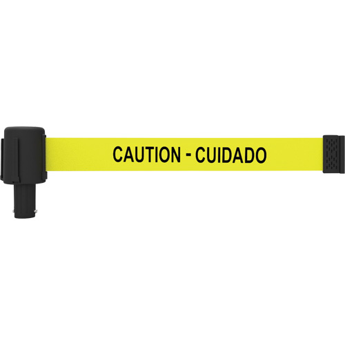 PLUS Banner Cassette, Caution - Cuidado, 15', Yellow Tape