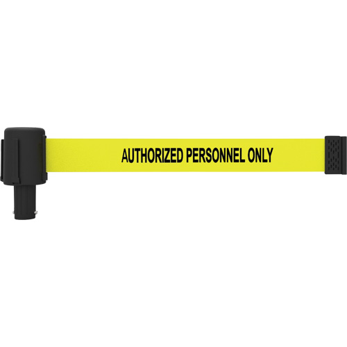 PLUS Banner Cassette, Authorized Personnel Only, 15', Yellow Tape