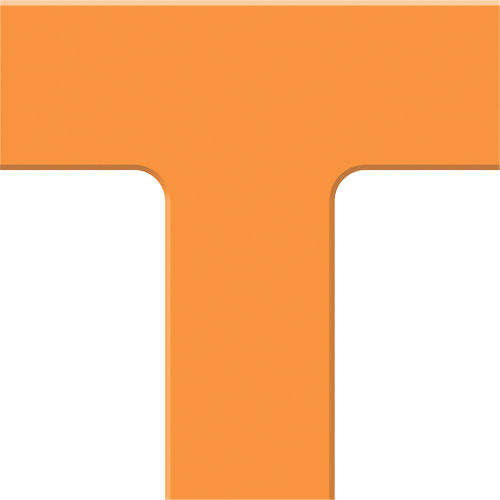 Tough-Mark™ Heavy-Duty Floor Marking, T, 6" L x 6" W, Orange, Polyethylene