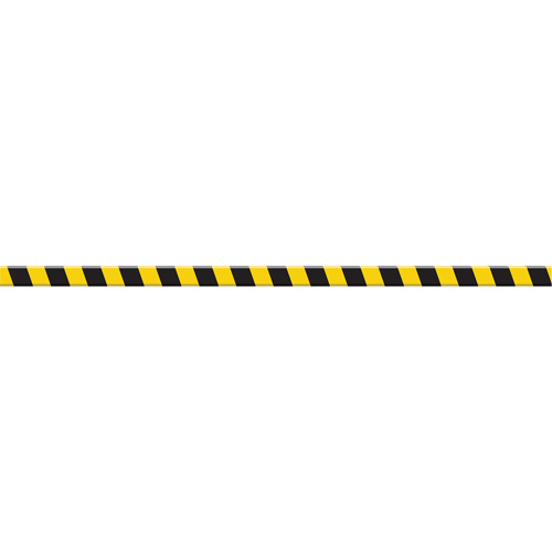 Tough-Mark™ Heavy-Duty Floor Marking, Rectangle, 48" L x 3" W, Black and Yellow, Polyethylene