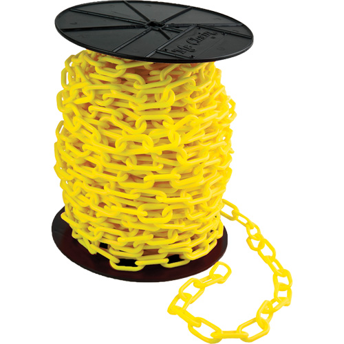 Plastic Chains, Yellow, 1.5" Link, 200' Length