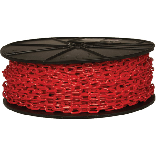 Plastic Chains, Red, 1.5" Link, 200' Length