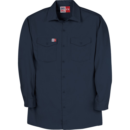 Arc Flash Work Shirt, 4X-Large (Tall), Navy Blue