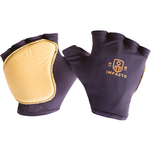 Anti-Impact Glove, X-Small, Grain Leather Palm, Elastic Cuff