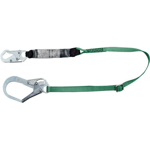 V-Series Lanyard, 6', Rebar Hook Center, Snap Hook Leg Ends, Polyester