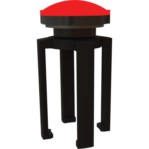 PLUS Barrier System Strobe Light Bracket & Red Strobe Light, Black