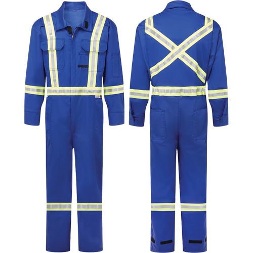 Avenger 7 oz. Flame Resistant Coveralls, Size 36, Royal Blue