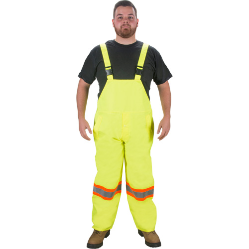 RZ1000 Rain Bib Pants, Polyester, Large, High Visibility Lime-Yellow