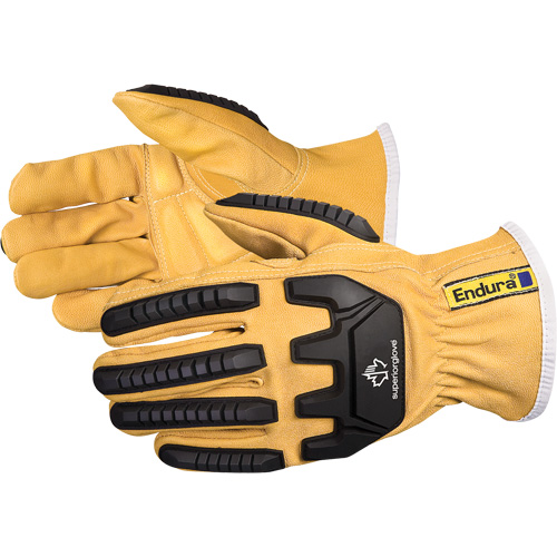 Endura® Anti-Impact Driver's Gloves, Large, Grain Goatskin Palm