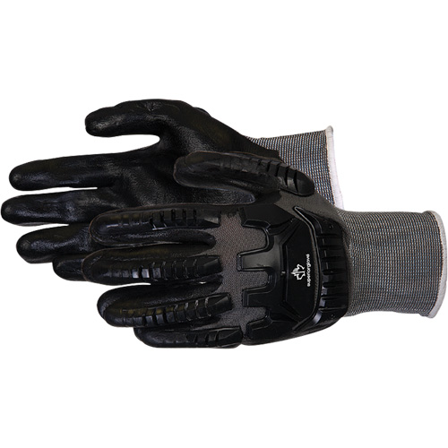 Dexterity® Impact-Resistant Work Gloves, Large, Synthetic Palm, Knit Wrist Cuff