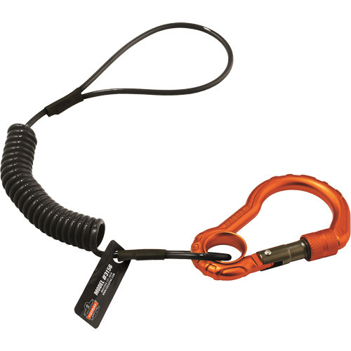 Squids® 3156 Tool Lanyard, Coil, Carabiner/Loop