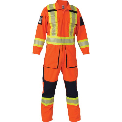 Ripstop Coveralls, Large (Tall), High Visibility Orange
