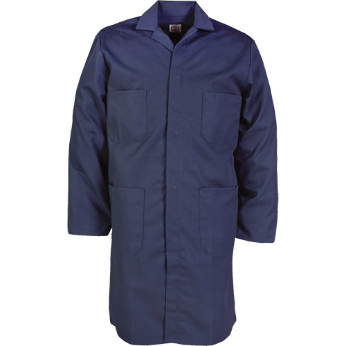 Lab Coat, Poly-Cotton, 38, Navy Blue