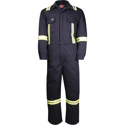 Westex™ UltraSoft® Deluxe Coveralls with Reflective Material, Size 64, Navy Blue, 8.7 cal/cm²