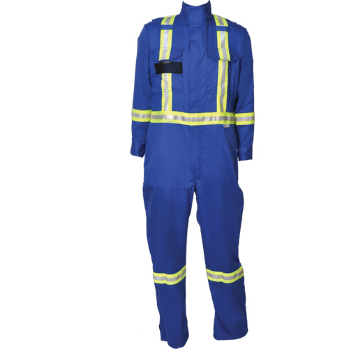 Firewall FR® Striped Coveralls, Size Large, Royal Blue