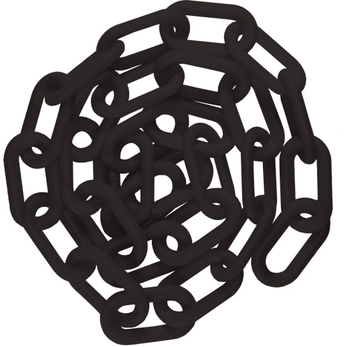 Plastic Chain, Black, 2" Link, 500' Length