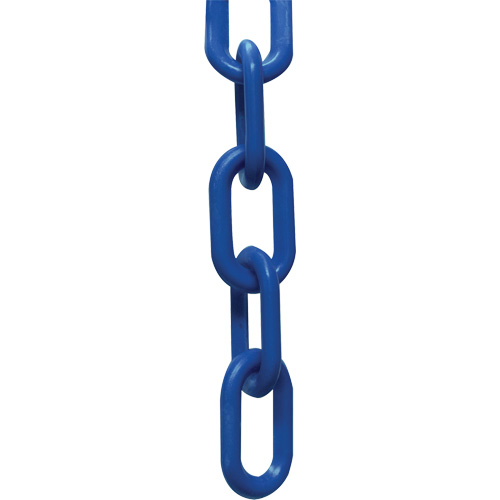 Plastic Chain, Blue, 2" Link, 50' Length