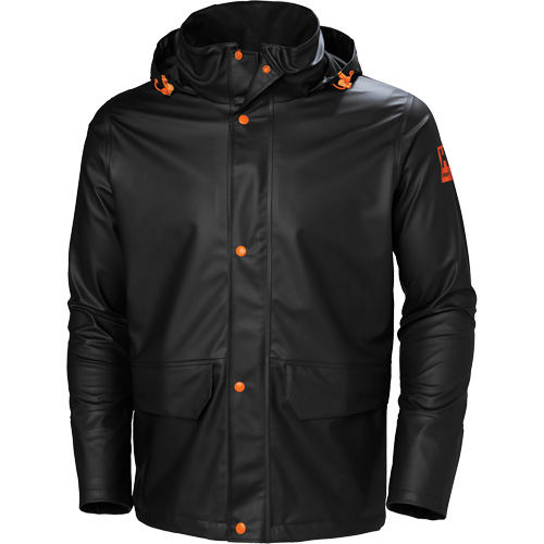 Gale Rain Jacket, Polyester/Polyurethane, 3X-Large, Black