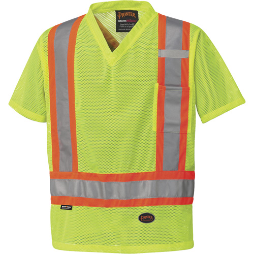 5997 High Visibility Safety T-Shirt, Polyester, X-Large, High Visibility Lime-Yellow