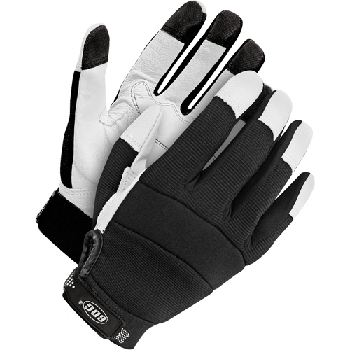 Mechanic's Gloves, Grain Leather Palm, Size Small
