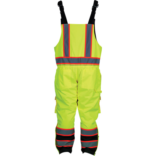 Insulated Overalls, Polyester/Polyurethane, 5X-Large, High Visibility Lime-Yellow