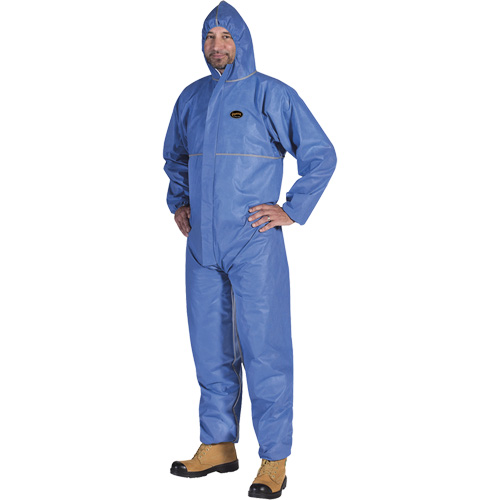 2075 Flame-Resistant SMS Disposable Coveralls, Size 3X-Large, Blue