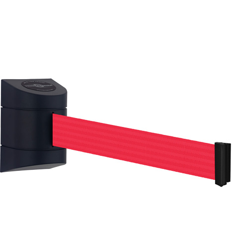 TensaBarrier® Wall Mounted Unit, Plastic, Screw Mount, 30', Red Tape