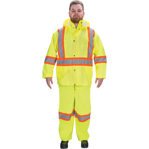 RZ1000 Rain Suit, Polyester, 2X-Large, High Visibility Lime-Yellow
