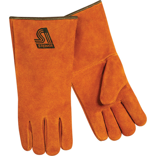Welding Gloves, Split Cowhide, Size Large