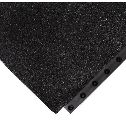 24/Seven® Locksafe® Anti-Fatigue Mat, Textured, 3' x 3' x 5/8", Black, Nitrile
