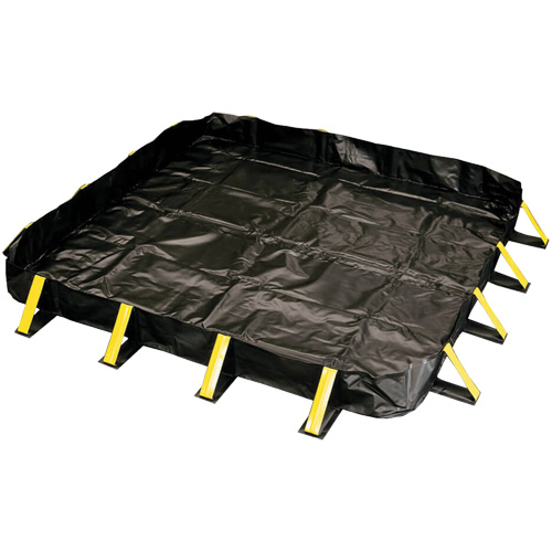 Stinger Containment Berm, 1496 US gal. Capacity, 20' W x 10' L x 12" H, Snap-Up Bracket