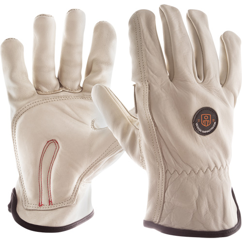 Carpal Tunnel Impact Gloves, 2X-Large, Cowhide Palm, Driver Cuff