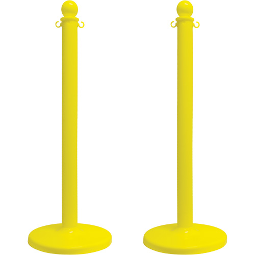 Medium-Duty Stanchion, 40" High, Yellow