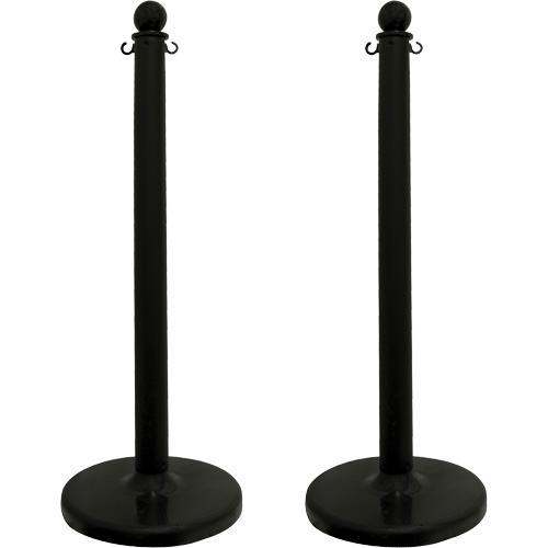 Medium-Duty Stanchion, 40" High, Black