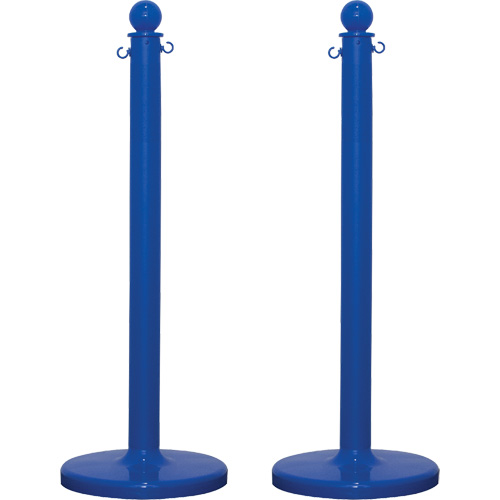 Medium-Duty Stanchion, 40" High, Blue