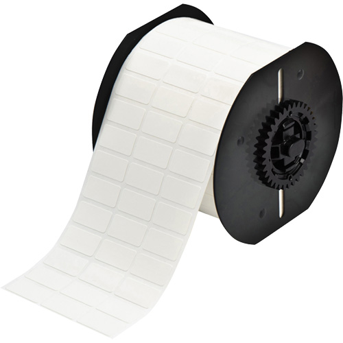 B33 Series Repositionable Adhesive Labels, Vinyl, 1" L x 0.5" H, White