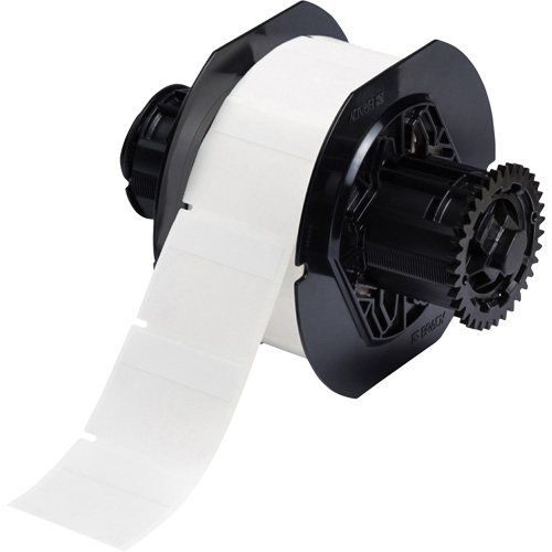 B33 Series Self-Laminating Labels, Vinyl, 1.75" L x 1.5" H, White