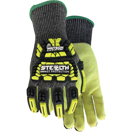 Stealth Dog Fight Impact & Cut Resistant Gloves, Large, Glass Fibre/HPPE/Nylon/Spandex Palm, Knit Wrist Cuff